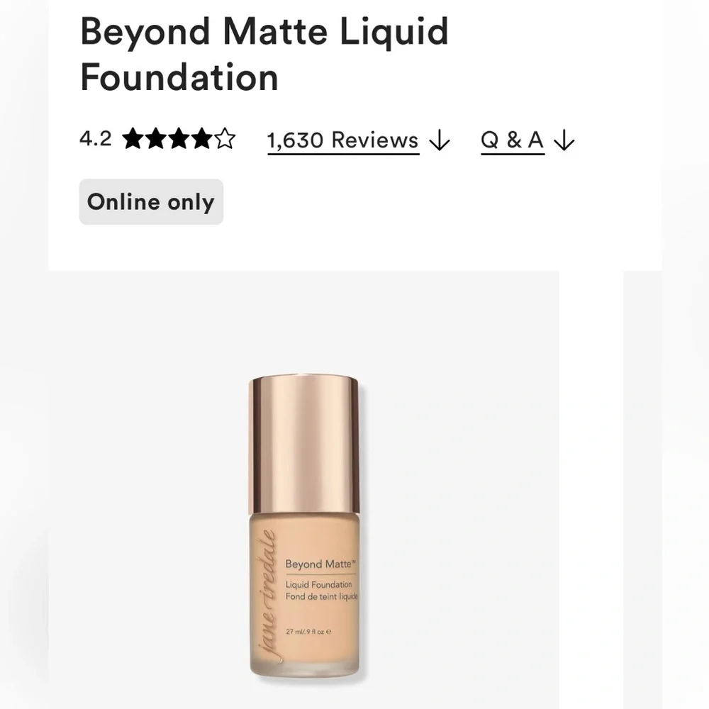 Jane Iredale Beyond Matte Liquid Foundation - Light to medium shade M6